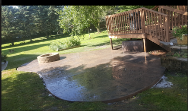 Stamped Patio & Fire Pit